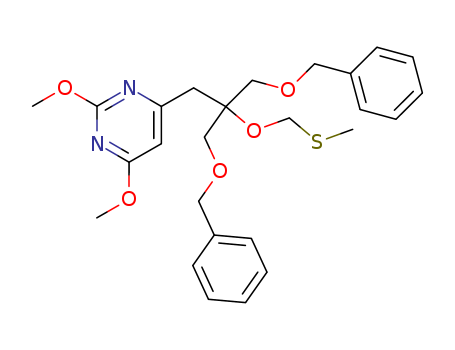 Pyrimidine, 2,4-dimethoxy-6-[2-[(methylthio)methoxy]-3-(phenylmethoxy)-2-[(phenyl methoxy)methyl]propyl]-
