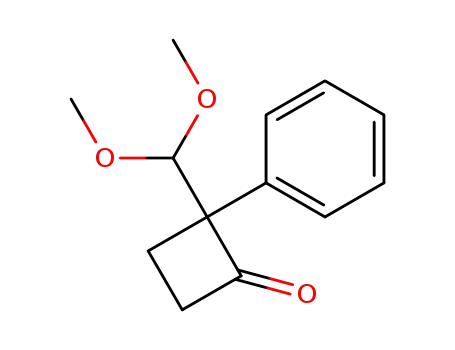 Molecular Structure of 80706-76-9 (Cyclobutanone, 2-(dimethoxymethyl)-2-phenyl-)