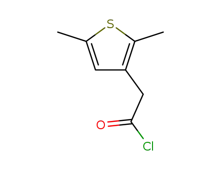 Molecular Structure of 26421-36-3 (2,5-Dimethylthiophen-3-ylacetic acid chloride)
