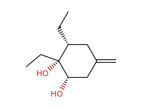 Molecular Structure of 105883-22-5 ((1R,2S,6R)-1,6-Diethyl-4-methylene-cyclohexane-1,2-diol)