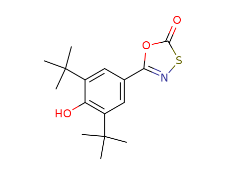 Molecular Structure of 114522-42-8 (1,3,4-Oxathiazol-2-one, 5-[3,5-bis(1,1-dimethylethyl)-4-hydroxyphenyl]-)