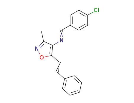 4-Isoxazolamine,
N-[(4-chlorophenyl)methylene]-3-methyl-5-(2-phenylethenyl)-