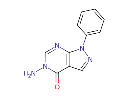 Molecular Structure of 69923-95-1 (5-AMINO-1-PHENYL-1,5-DIHYDRO-4H-PYRAZOLO[3,4-D]PYRIMIDIN-4-ONE)