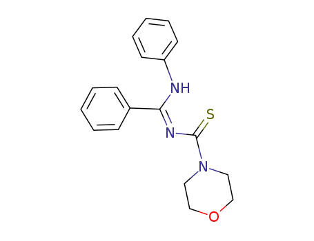 4-Morpholinecarbothioamide, N-[phenyl(phenylimino)methyl]-