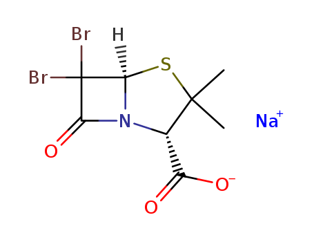 4-Thia-1-azabicyclo[3.2.0]heptane-2-carboxylicacid, 6,6-dibromo-3,3-dimethyl-7-oxo-, sodium salt, (2S,5R)- (9CI)