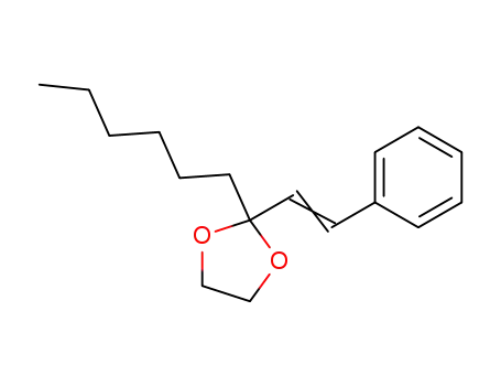 Molecular Structure of 75144-00-2 (2-hexyl-2-(2-phenylethenyl)-1,3-dioxolane)
