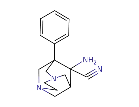 Molecular Structure of 147084-84-2 (9-cyano-9-amino-1-phenyl-1,3-diazahomoadamantane)
