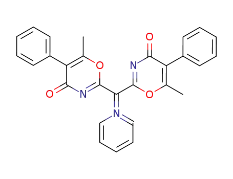 Molecular Structure of 90062-04-7 (Pyridinium, bis(6-methyl-4-oxo-5-phenyl-4H-1,3-oxazin-2-yl)methylide)