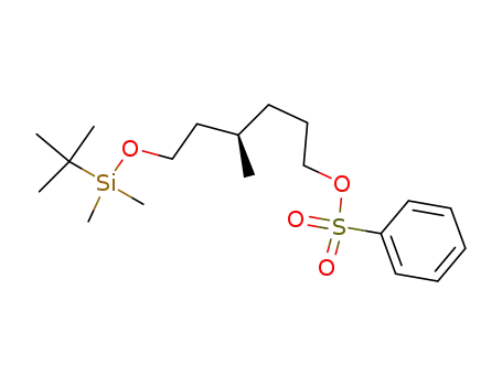 Molecular Structure of 87921-28-6 (R-(+)-4-methyl-6-(tert-butyldimethylsiloxy)-1-hexyl benzenesulphonate)