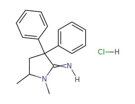 Molecular Structure of 17268-74-5 (1,5-dimethyl-3,3-diphenyl-pyrrolidin-2-imine hydrochloride)