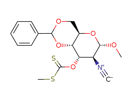 methyl 4,6-O-benzylidene-2-deoxy-2-isocyano-α-D-altropyranoside 3-(S-methyl) dithiocarbonate