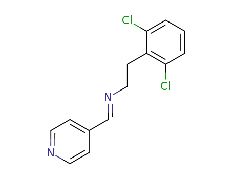 Molecular Structure of 163129-82-6 ((2,6-dichlorophenethyl)(4-pyridin-yl-methylene)amine)