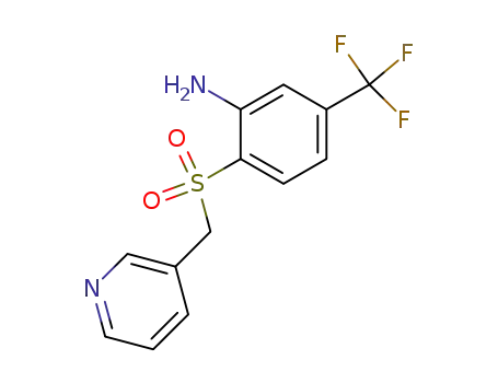 Molecular Structure of 74462-49-0 (Benzenamine, 2-[(3-pyridinylmethyl)sulfonyl]-5-(trifluoromethyl)-)