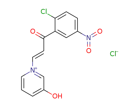 Molecular Structure of 74780-45-3 (1-<trans-3-(2-chloro-5-nitrophenyl)-3-oxoprop-1-enyl>-3-hydroxypyridinium chloride)