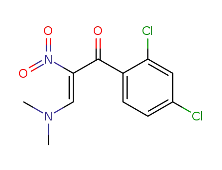 Molecular Structure of 147992-99-2 (1-dimethylamino-2-nitro-4-(2,4-dichlorophenyl)-4-oxopropene-1)