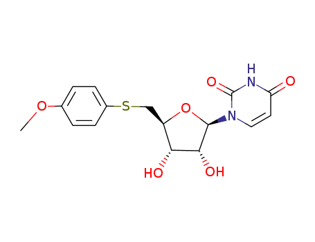 Molecular Structure of 136721-70-5 (5'-S-(4-methoxyphenyl)-5'-thiouridine)