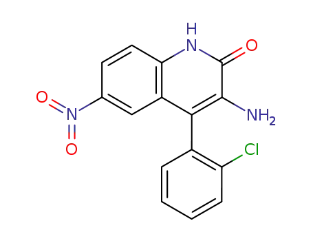 Molecular Structure of 55198-89-5 (3-AMino-4-(2-chlorophenyl)-6-nitro-2(1H)-quinolinone)