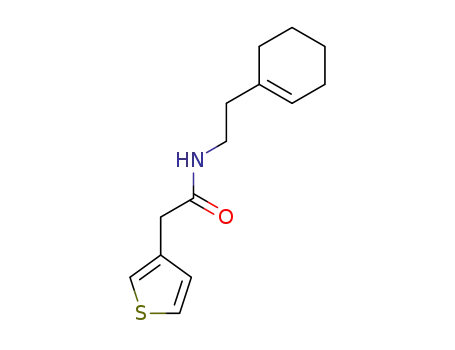 Molecular Structure of 98237-57-1 (N-<2-(Cyclohexen-1-yl)-ethyl>-thiophen-3-essigsaeureamid)