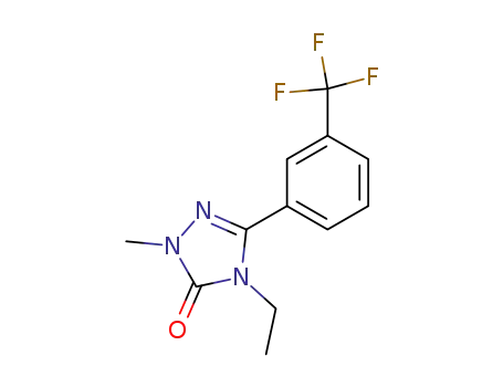 Molecular Structure of 129521-50-2 (4-ethyl-2-methyl-5-[3-(trifluoromethyl)phenyl]-2,4-dihydro-3H-1,2,4-triazol-3-one)