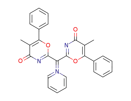 Molecular Structure of 90062-03-6 (Pyridinium, bis(5-methyl-4-oxo-6-phenyl-4H-1,3-oxazin-2-yl)methylide)
