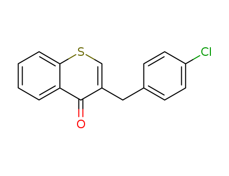 Molecular Structure of 140381-13-1 (4H-1-Benzothiopyran-4-one, 3-[(4-chlorophenyl)methyl]-)