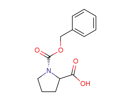 Molecular Structure of 5618-96-2 (1-[(BENZYLOXY)CARBONYL]PYRROLIDINE-2-CARBOXYLIC ACID)