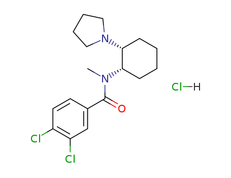 Benzamide,3,4-dichloro-N-methyl-N-[(1R,2S)-2-(1-pyrrolidinyl)cyclohexyl]-, hydrochloride(1:1), rel-