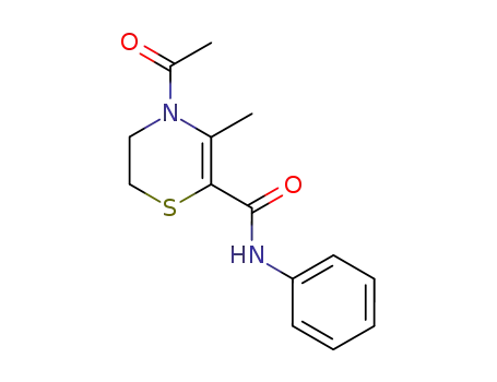 Molecular Structure of 122718-01-8 (2H-1,4-Thiazine-6-carboxamide,
4-acetyl-3,4-dihydro-5-methyl-N-phenyl-)