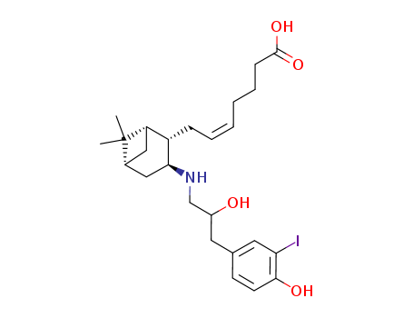 97228-80-3,9,11-dimethylmethano-11,12-methano 16-(3-iodo-4-hydroxyphenyl)-13,14-dihydro-13-aza-15-tetranorthromboxane A2,9,11-dimethylmethano-11,12-methano 16-(3-iodo-4-hydroxyphenyl)-13,14-dihydro-13-aza-15-tetranorthromboxane A2