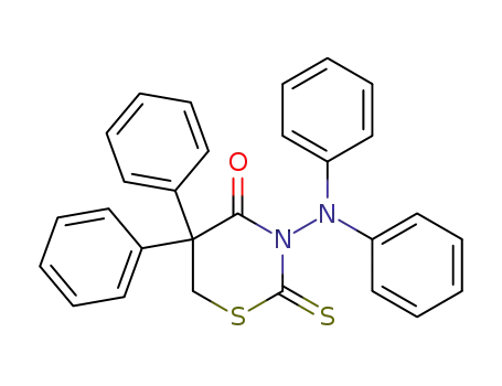 Molecular Structure of 78318-54-4 (4H-1,3-Thiazin-4-one,
3-(diphenylamino)tetrahydro-5,5-diphenyl-2-thioxo-)