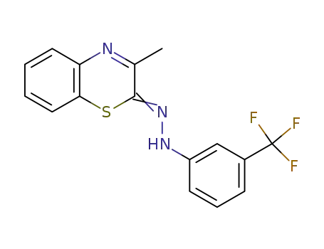 Molecular Structure of 89479-54-9 (2H-1,4-Benzothiazin-2-one, 3-methyl-,
[3-(trifluoromethyl)phenyl]hydrazone)