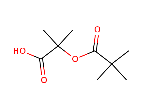 Molecular Structure of 107680-78-4 (Propanoic acid, 2,2-dimethyl-, 1-carboxy-1-methylethyl ester)