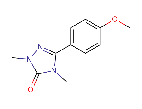 Molecular Structure of 129521-51-3 (5-(4-methoxyphenyl)-2,4-dimethyl-2,4-dihydro-3H-1,2,4-triazol-3-one)