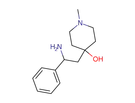 Molecular Structure of 160193-19-1 (1-methyl-4-hydroxy-4-(2'-phenyl-2'-aminoethyl)-piperidine)