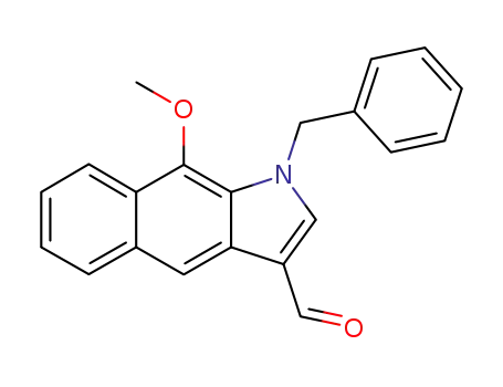 Molecular Structure of 151646-90-1 (1-benzyl-3-formyl-9-methoxy-1H-benz<f>indole)