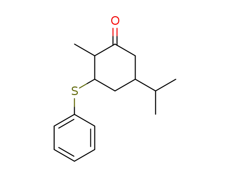 Molecular Structure of 115234-44-1 (5-isopropyl-2-methyl-3-(phenylthio)cyclohexanone)