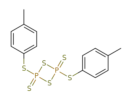 Molecular Structure of 114234-09-2 (2,4-BIS(P-TOLYLTHIO)-1,3-DITHIA-2,4-DIPHOSPHETANE-2,4-DISULFIDE)