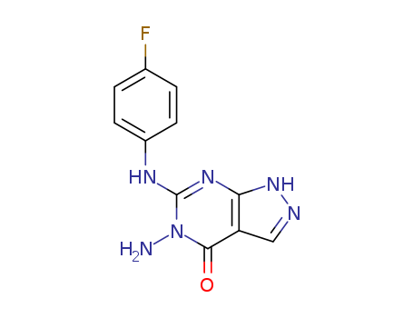 141300-23-4,5-amino-6-[(4-fluorophenyl)amino]-1,5-dihydro-4H-pyrazolo[3,4-d]pyrimidin-4-one,