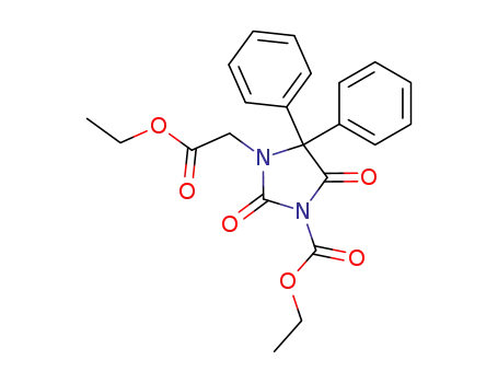 3-Ethoxycarbonylmethyl-2,5-dioxo-4,4-diphenyl-imidazolidine-1-carboxylic acid ethyl ester