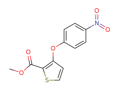 Molecular Structure of 103790-37-0 (METHYL 3-(4-NITROPHENOXY)-2-THIOPHENECARBOXYLATE)