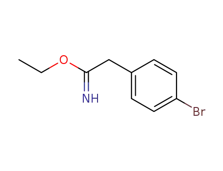 Molecular Structure of 154151-36-7 (2(4-BROMO-PHENYL)-ACETIMIDIC ACID ETHYL ESTER)