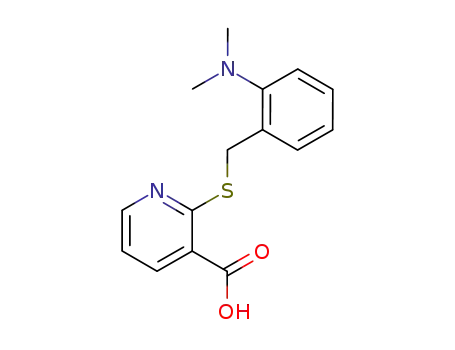 Molecular Structure of 181823-46-1 (2-(2-Dimethylamino-benzylsulfanyl)-nicotinic acid)