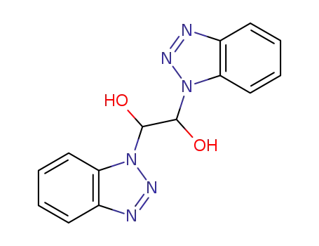 Molecular Structure of 111507-88-1 (meso-1,2-Di(benzotriazol-1-yl)ethane-1,2-diol)