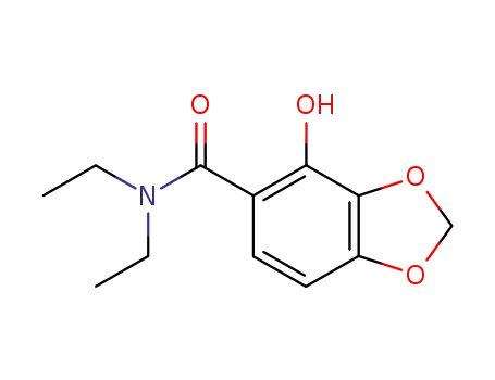 Molecular Structure of 120882-37-3 (1,3-Benzodioxole-5-carboxamide, N,N-diethyl-4-hydroxy-)