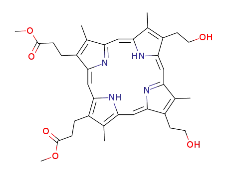 Molecular Structure of 33070-12-1 (4-bis(2-hydroxyethyl)-6,7-bis[2-(methoxycarbonyl)ethyl]-1,3,5,8-tetramethylporphyrin)