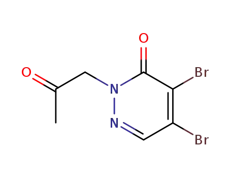 Molecular Structure of 186792-10-9 (4,5-DIBROMO-2-(2-OXOPROPYL)-3(2H)-PYRIDAZINONE)