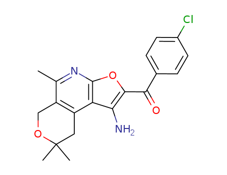 Methanone,(1-amino-8,9-dihydro-5,8,8-trimethyl-6H-furo[2,3-b]pyrano[4,3-d]pyridin-2-yl)(4-chlorophenyl)-