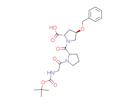 Molecular Structure of 191537-40-3 (L-Proline,
N-[(1,1-dimethylethoxy)carbonyl]glycyl-L-prolyl-4-(phenylmethoxy)-, (4R)-)