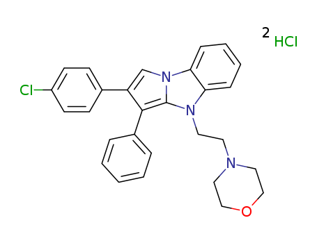 4H-Pyrrolo(1,2-a)benzimidazole, 2-(4-chlorophenyl)-4-(2-(4-morpholinyl)ethyl)-3-phenyl-, hydrochloride, hydrate (1:2:1)