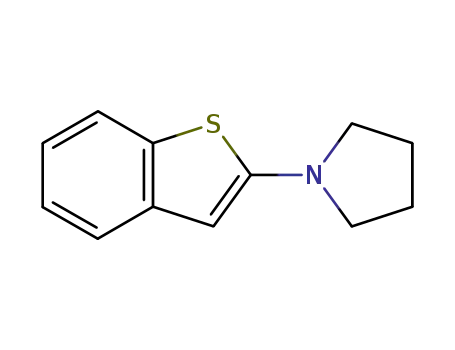Molecular Structure of 19983-26-7 (Pyrrolidine, 1-benzo[b]thien-2-yl-)